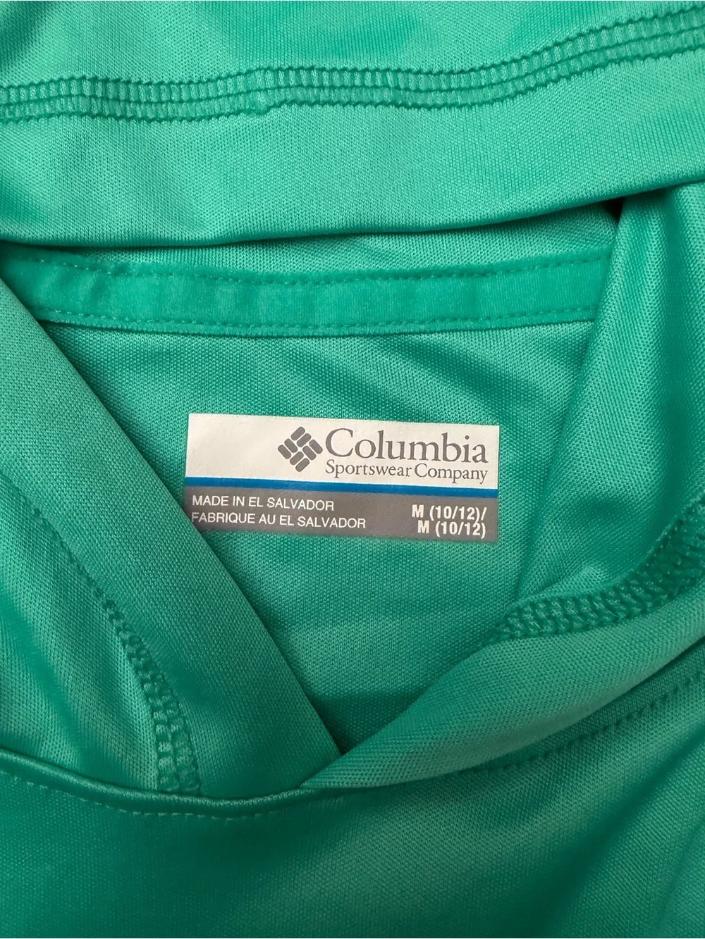 Youth M (10/12) Columbia Teal Hooded Long-Sleeve Sun Shirt, Omni-Shade